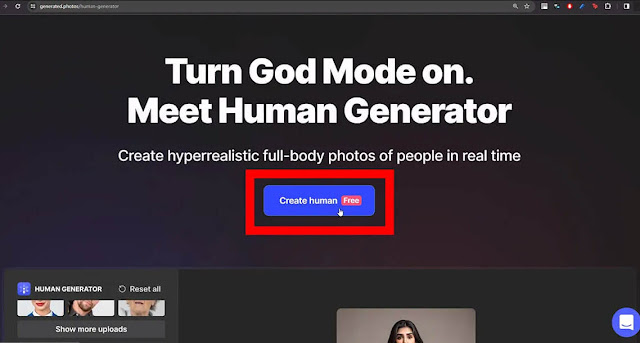 AI designed to make humans realistic.. Make a picture of a human being yourself with this website