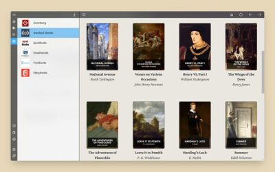 The new Aquile Reader app for Windows 10 which allows us to download thousands of free ebooks