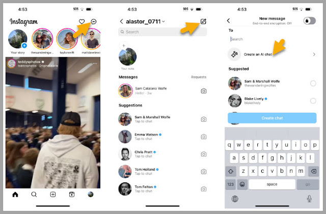 How to chat with artificial intelligence on Instagram