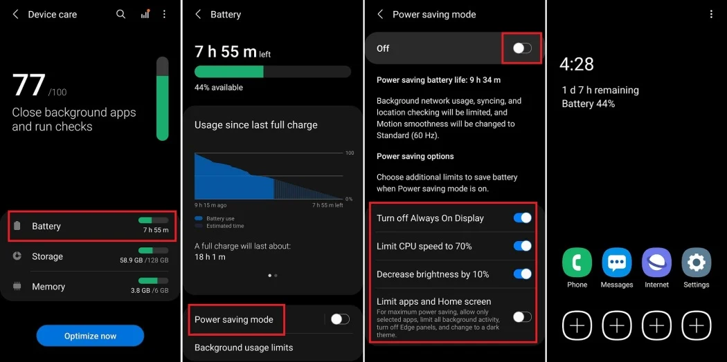 Protect phone Battery:  with this option that you must activate